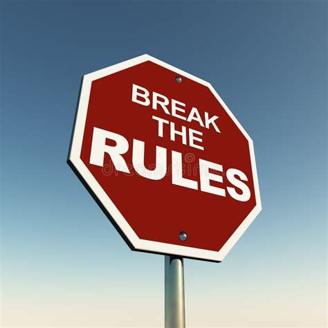 Break Rules Stock Illustration Illustration Of Sign 40706677