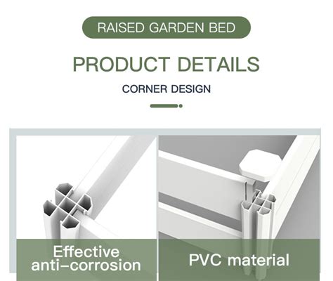 Outdoor White Pvc Vinyl Plastic Raised Gardenplant Bed Buy White Pvc