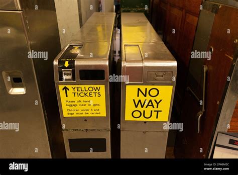 London Underground Vintage Ticket Barriers Stock Photo Alamy