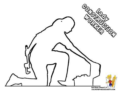 Gritty Construction Coloring Pictures | Free| Construction | Women