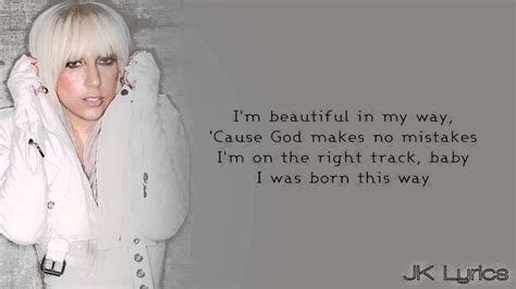 Lady Gaga Born This Way Lyrics Youtube