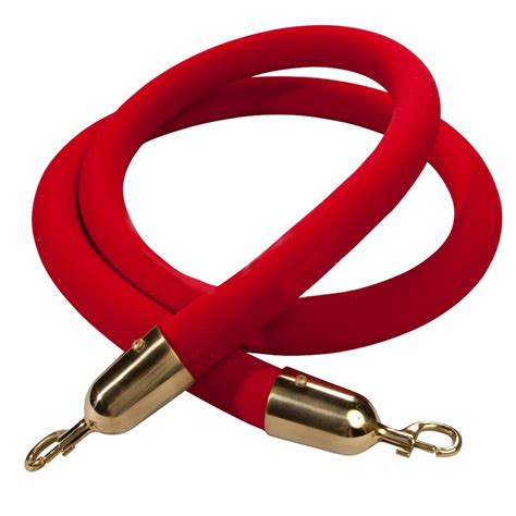 15m Red Velvet Rope Gold End Discount Displays