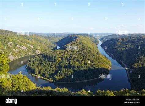 The Saar Loop Saarland Germany Near Mettlach Taken At Full Sunshine