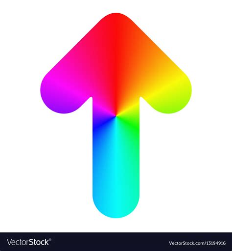 Rainbow Right Vector Arrow Stock Vector Illustration Of