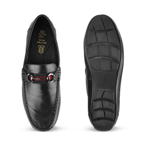 Buy Rottervam Black Mens Driving Leather Loafer Online At Tresmode