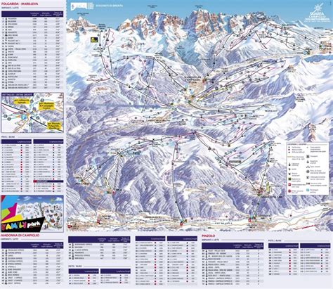 Folgarida And Madonna Di Campiglio Ski Map