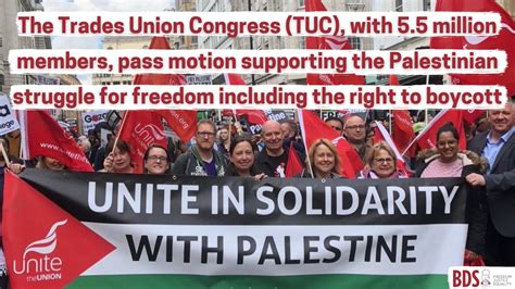 Britains Trades Union Congress Passes Motion Supporting Palestine