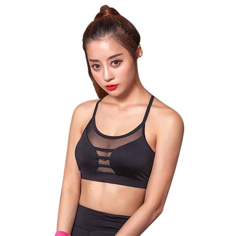 Calofe Fitness Sports Bra Women Shakeproof Padded Push Up Yoga Bras Quick Dry Gym Fitness Vest