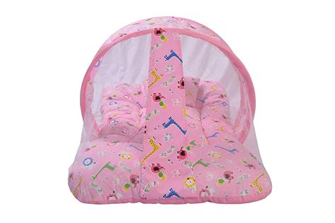 Toddylon New Born Babytoddler Mattress With Mosquito Net Pink 0 6