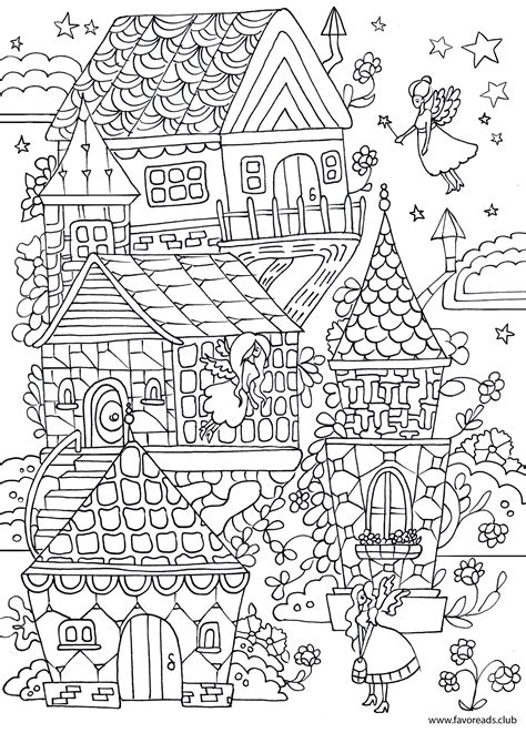 House Coloring Pages For Adults Coloring Pages