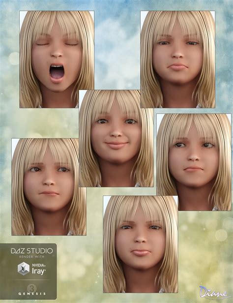 Expressions For Haley And Genesis 3 Female Daz 3D