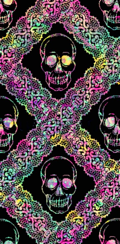Colorful Lace Skulls Galaxy Iphone Android Wallpaper I Created For The