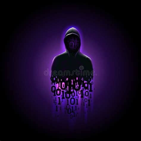 Silhouette Of A Hacker With Binary Code On A Green Background Hacking