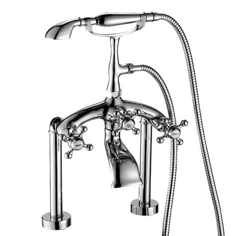 This striking tub faucet features a traditional style with roman design detailing that will liven up the decor of your bathroom. European Classical Bathtub Faucet Deck Mounted Bathroom ...