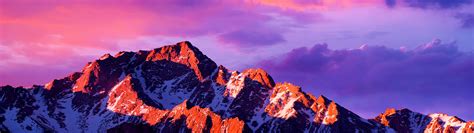 Macos Sierra Wallpaper 4k Glacier Mountains Snow Covered Alpenglow