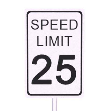 Traffic Speed Limit Sign Isolated On Transparent 19874887 Png