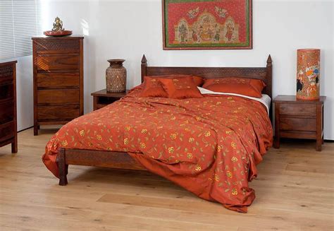 Indian Style Beds Carved Uk Made Beds Natural Bed Company Red Bedroom Design Contemporary