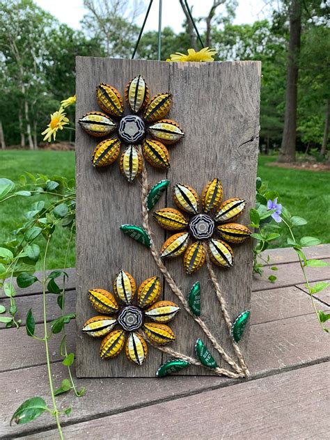 Bottle Cap Sunflower Etsy