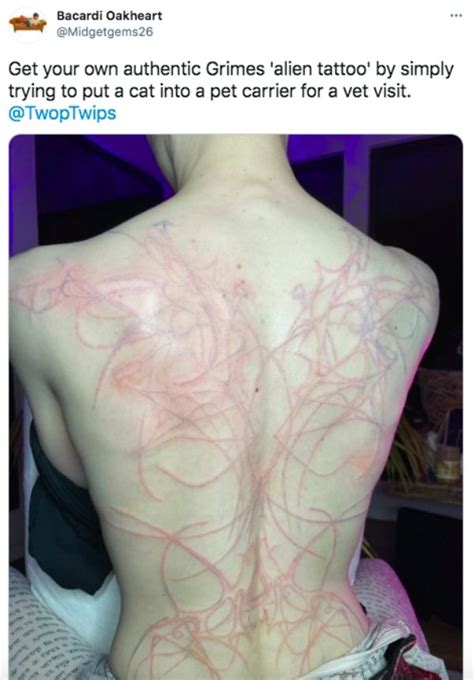 Internet Agrees Grimes Alien Scars Tattoo Looks Like S