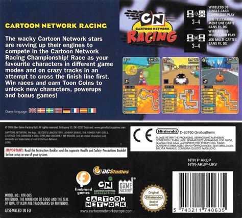 Cartoon Network Racing 2006 Nintendo Ds Box Cover Art Mobygames