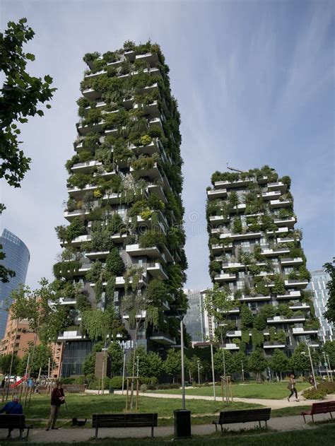 New Residential Building In Milan Vertical Forest Editorial Photo