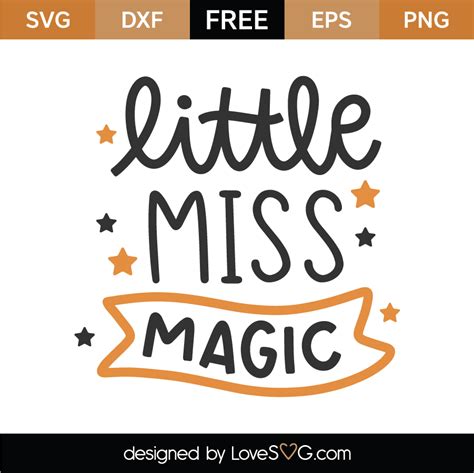Free Little Miss Magic SVG Cut File | Lovesvg.com