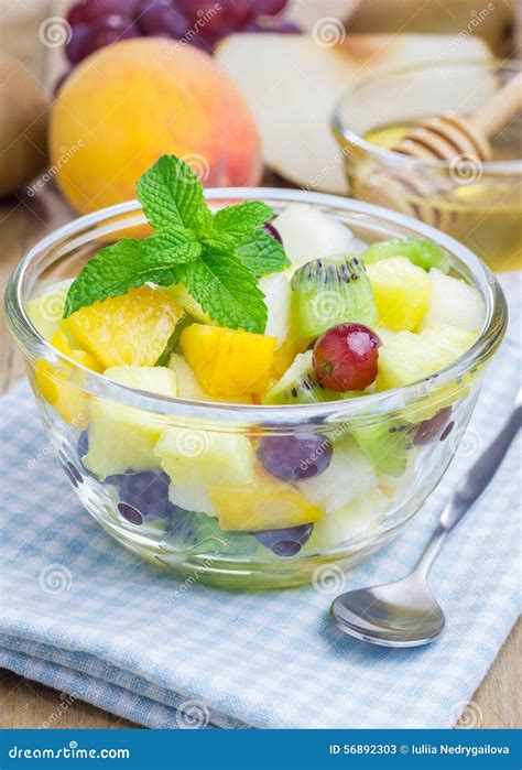 Fresh Fruit Salad In A Bowl Stock Image Image Of Diet Fruit 56892303