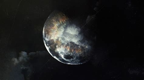 Nidia Dias Moon Abstract Space Hd Wallpaper Wallpaper Flare