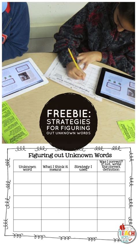 Figuring Out Unknown Words Graphic Organizer Freebie And Free