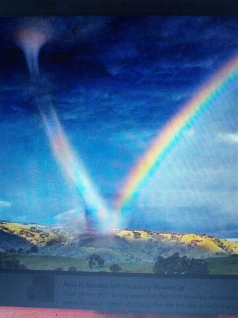 Amazing double rainbow seen over spingfield mo just after a deadly tornado rips through joplin. Tornado sucks up rainbow | Clouds & Storms | Pinterest ...