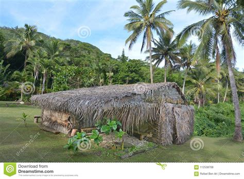 South Pacific Polynesian Village Rarotonga Cook Islands Stock Photo