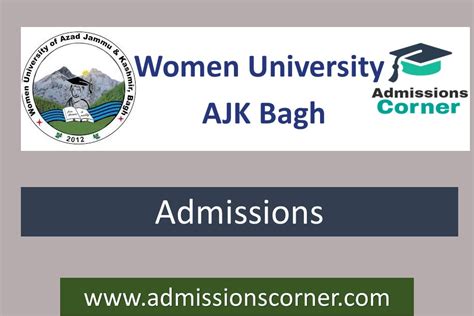 Women University Ajk Bagh Admissions Fall 2022