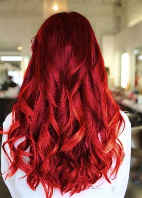 Cool Red Dyed Hair Look Sweet Hair Colors Of The Rainbow