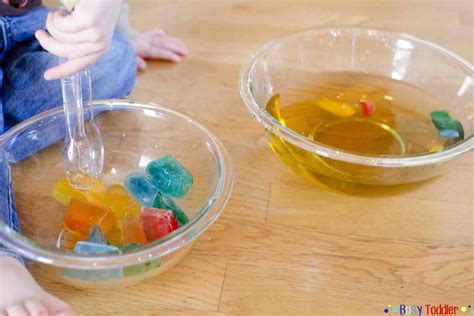 This salt and ice experiment encourages kids to do some critical thinking. Colored Ice Transfer Activity | Science for toddlers ...