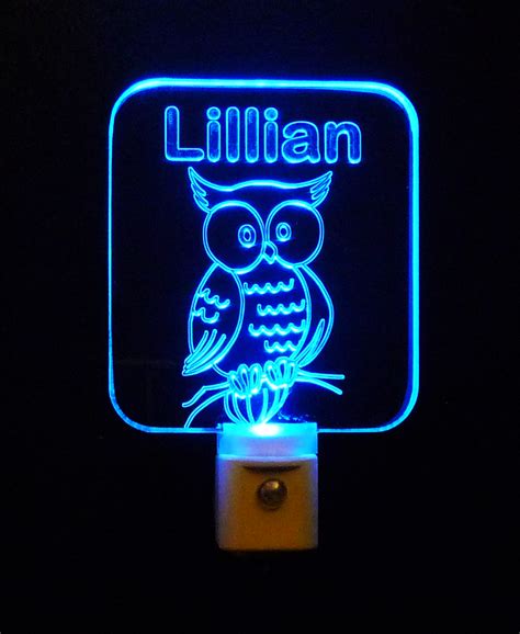 Personalized Custom Owl Led Night Light On Luulla