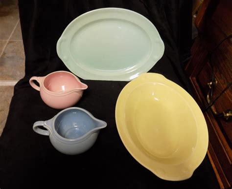 Vintage Luray Pastel Lot~4 Pcs~mixed~2 Creamers Oval Dish Platter Ebay