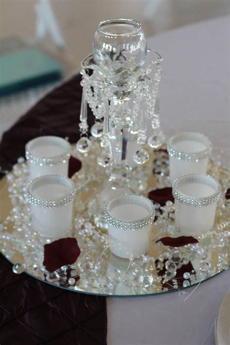 Actual Sweetheart Table Centerpiece I Like The Bling And Crystal