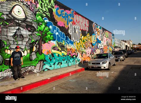 Graffiti Covered Wall Arts District Downtown Los Angeles California
