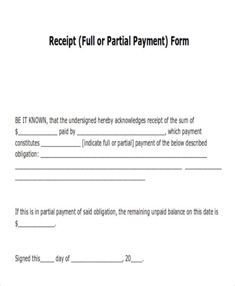Free 14 Payment Receipt Acknowledgment In Pdf Ms Word Excel
