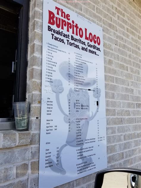 Online Menu Of Burrito Loco Restaurant Joshua Texas 76058 Zmenu