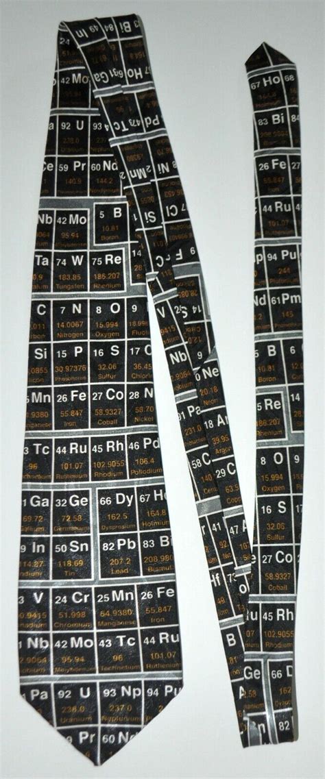 Periodic Table Elements Neck Tie Science Physics Teac Gem