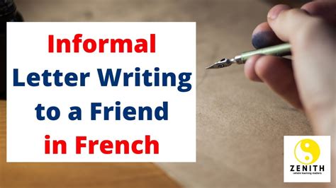 How To Write A Letter In French To A Friend French Informal Letter