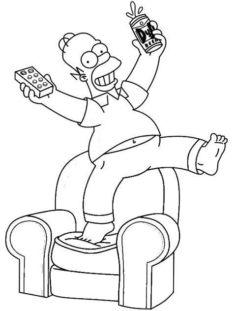 Simpsons Coloring Pages Funny Thekidsworksheet