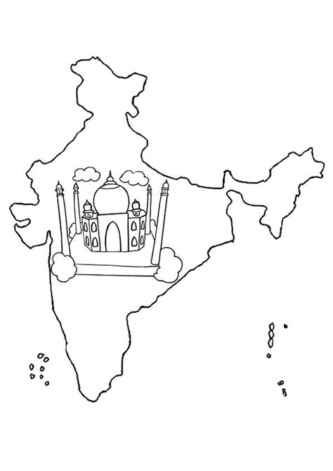 30 India Map Coloring Page