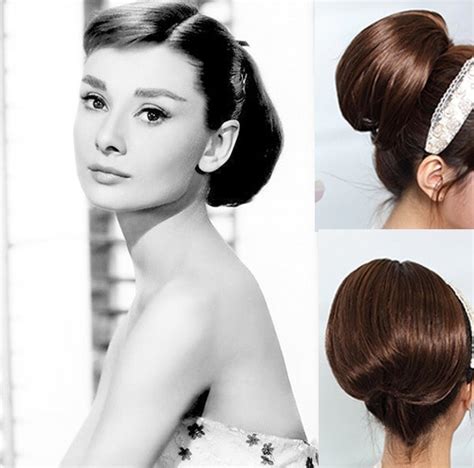 Best Synthetic Hair Pieces Buns Chignon Hair Bun Audrey Hepburn Style