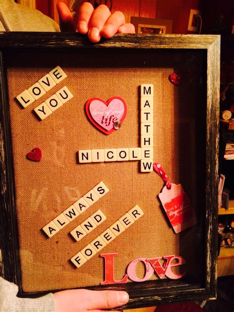 Ideas for diy gifts for boyfriend and make him surprised? Made my boyfriend a shadow box for vday | Homemade gifts ...