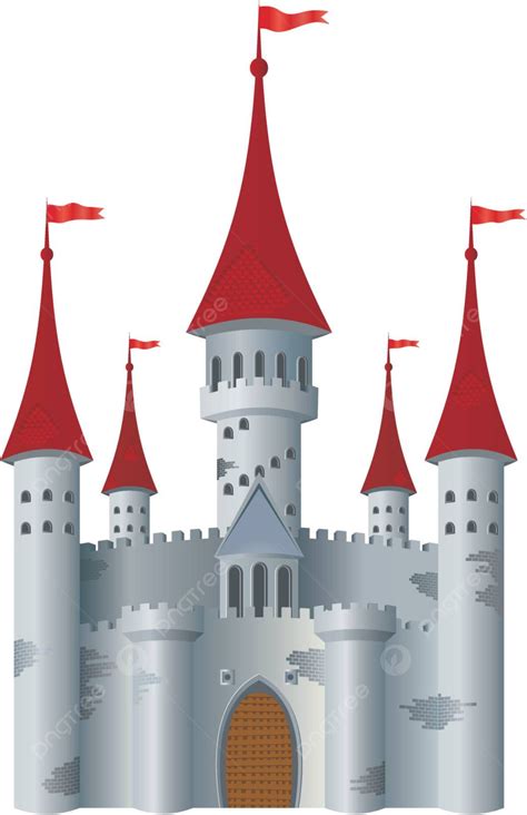 Fairy Tale Castle Vector Residential Illustration Vector Vector