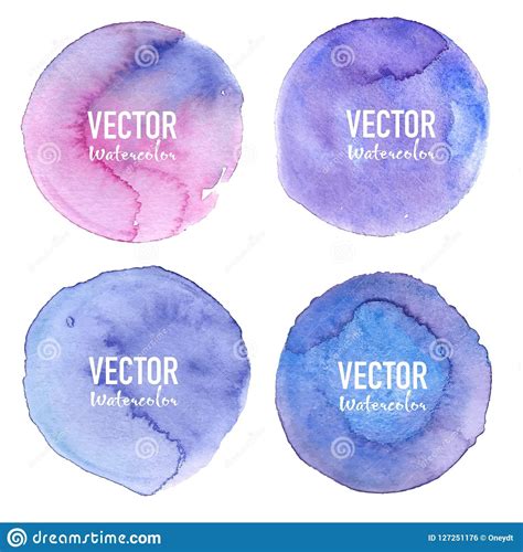 Stunning Purple Watercolor Circle On White Background