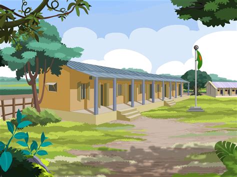 Village School By Kawshick Biswas On Dribbble