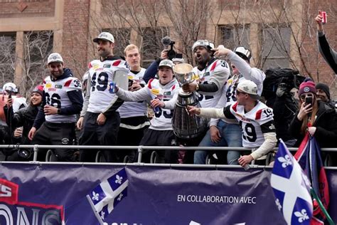 Les Alouettes Fêtent Avec Leurs Nombreux Partisans Au Centre Ville De